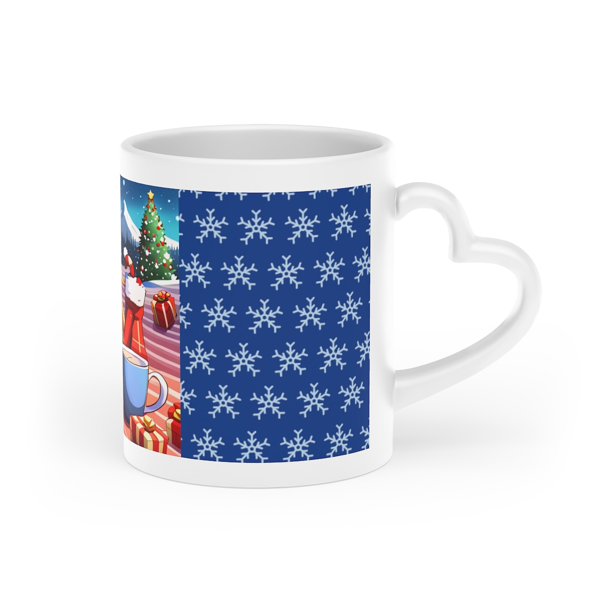 Starte deinen Tag mit Stil - unsere herzförmige Anime-Weihnachts-Tasse für Manga-Fans