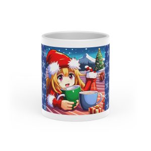 Starte deinen Tag mit Stil – unsere herzförmige Anime-Weihnachts-Tasse für Manga-Fans
