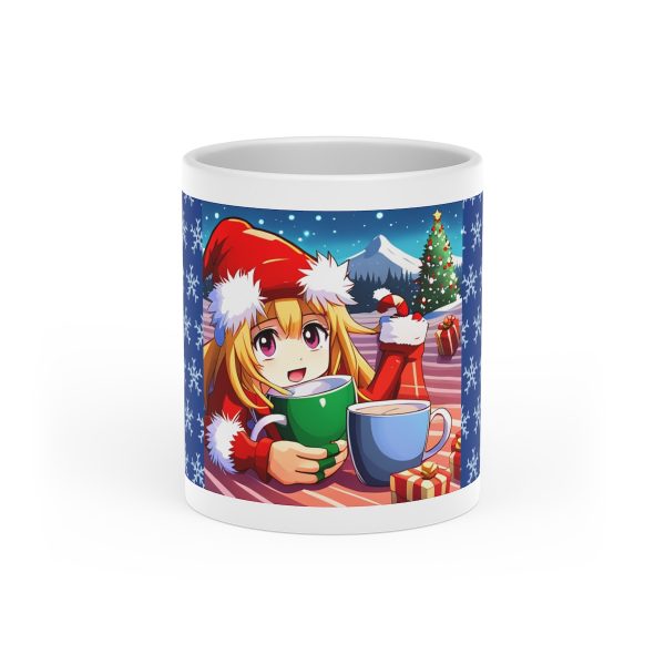Starte deinen Tag mit Stil - unsere herzförmige Anime-Weihnachts-Tasse für Manga-Fans