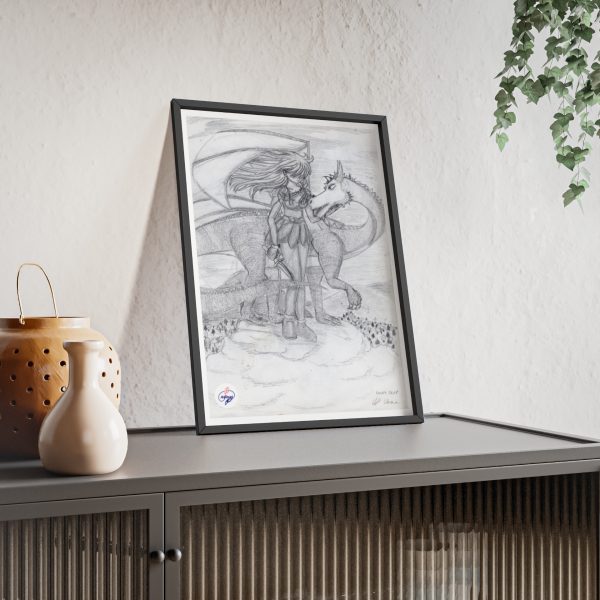 Manga-Poster mit Holzrahmen # 3 - Drachenbruder - Künstlerin Verena Heß