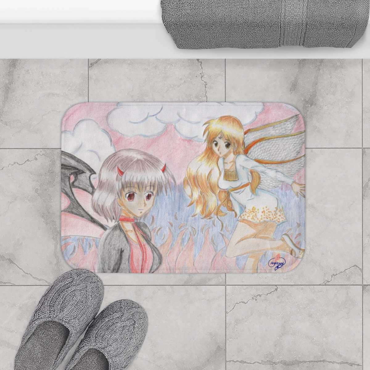 Bath Mat - Angel and Devil