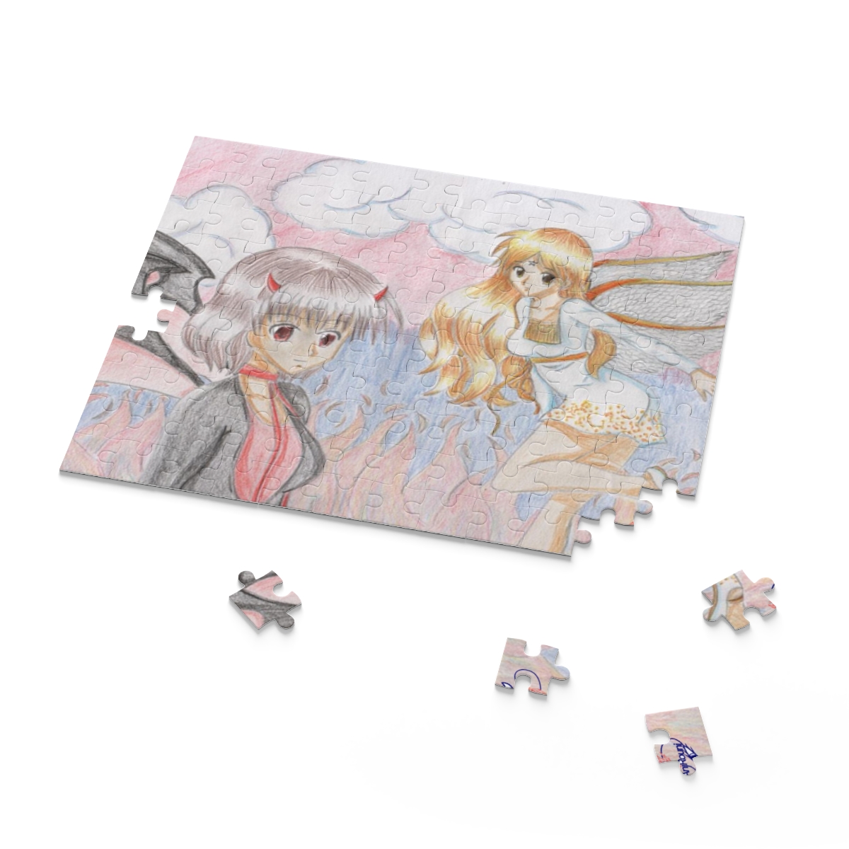Puzzle (120, 252, 500-Piece) Engel and Devil