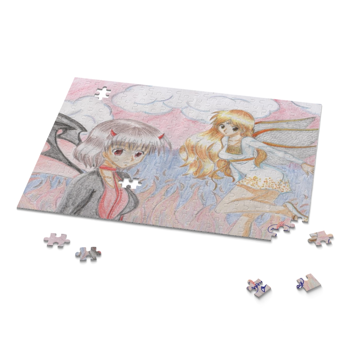 Puzzle (120, 252, 500-Piece) Engel and Devil