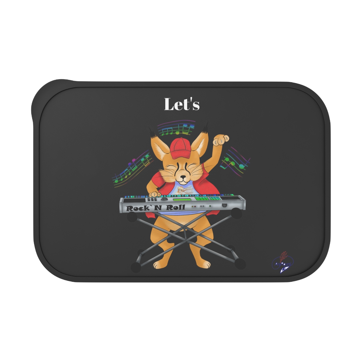 PLA Bento Box with Band and Utensils - Karakal Emma, Lets RockNRoll