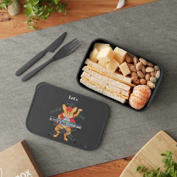 PLA Bento Box with Band and Utensils - Karakal Emma, Lets RockNRoll