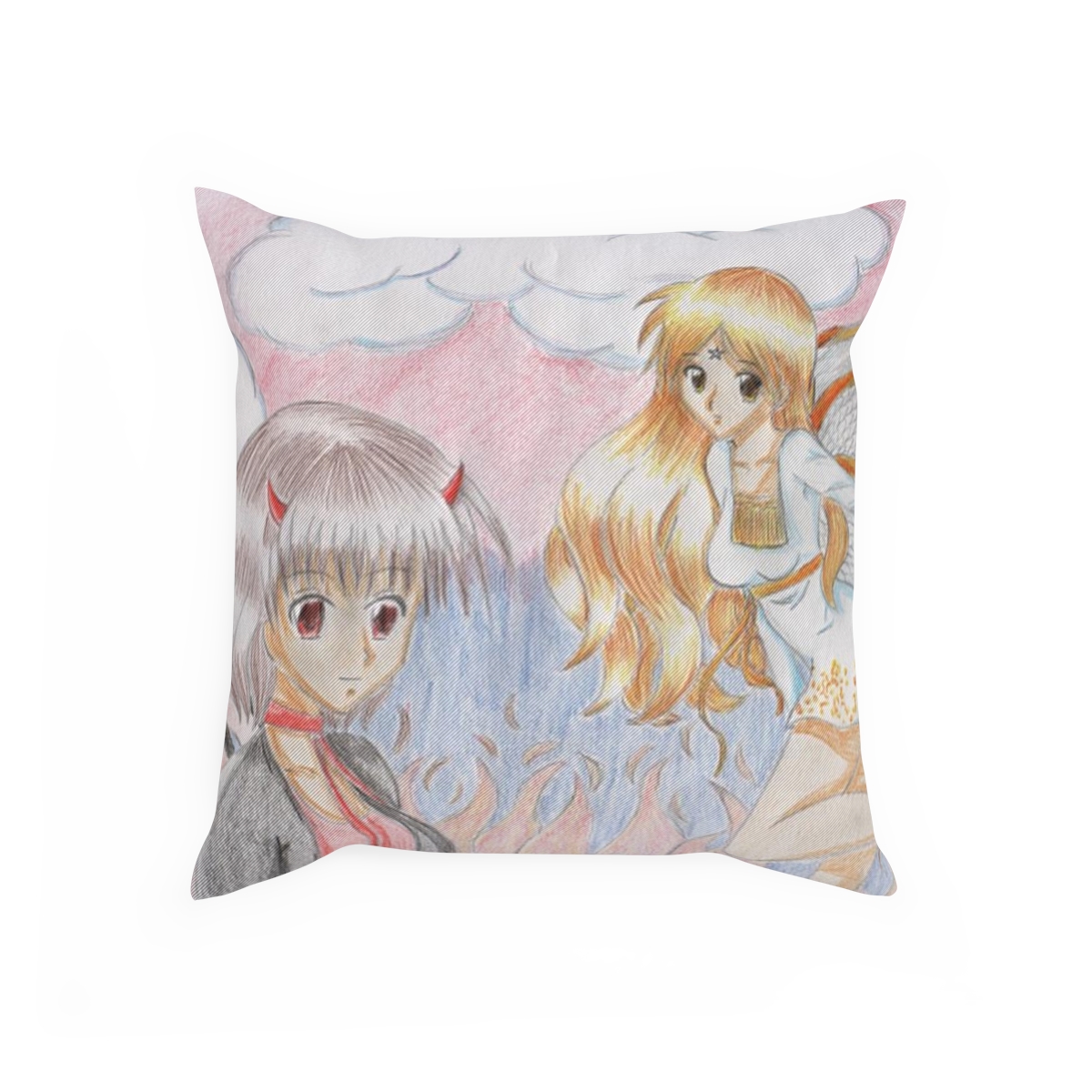 Cushion - Angel and Devil