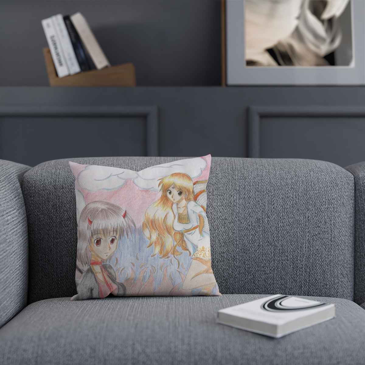 Cushion - Angel and Devil