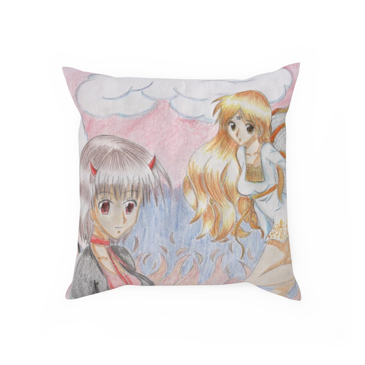 Cushion - Angel and Devil