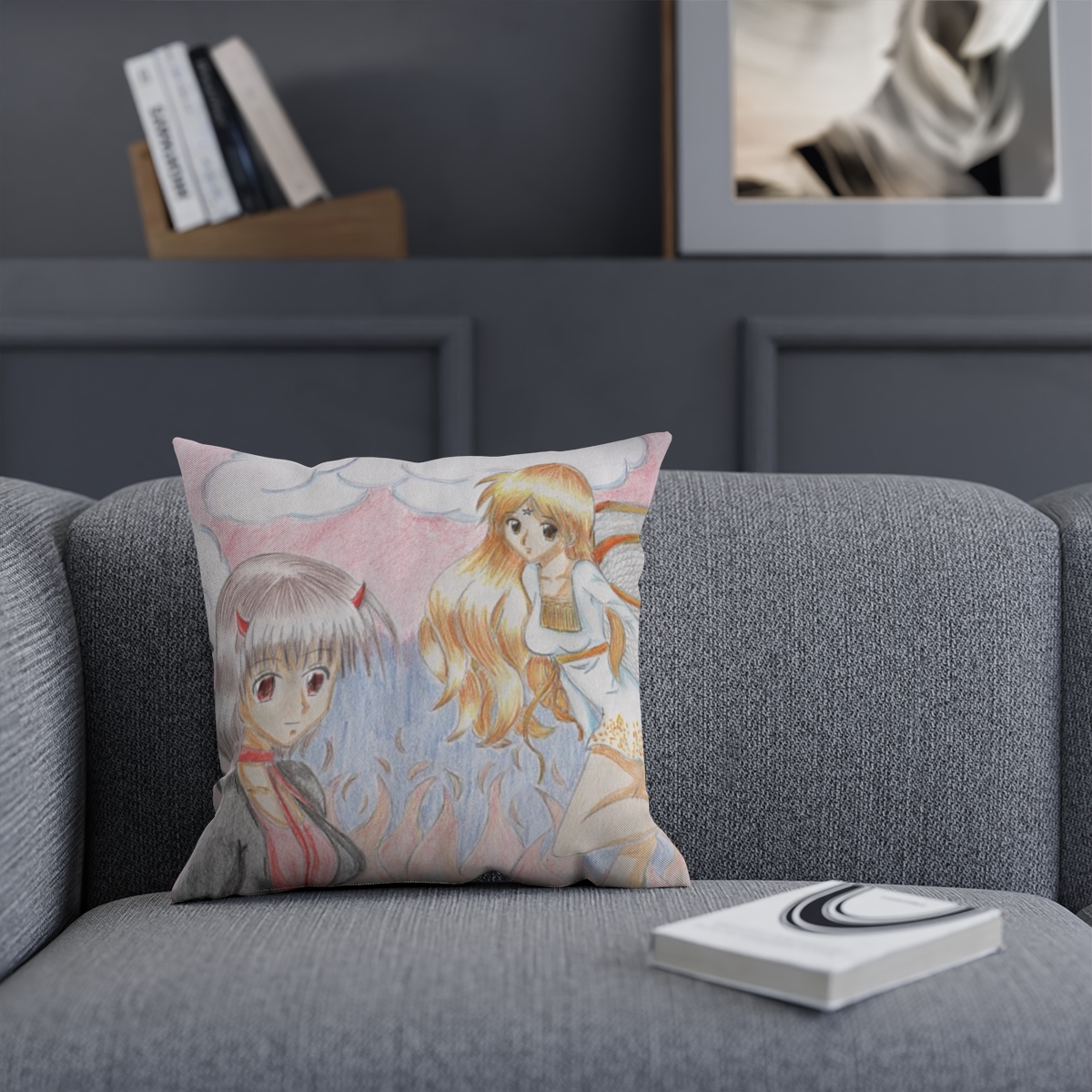 Cushion - Angel and Devil