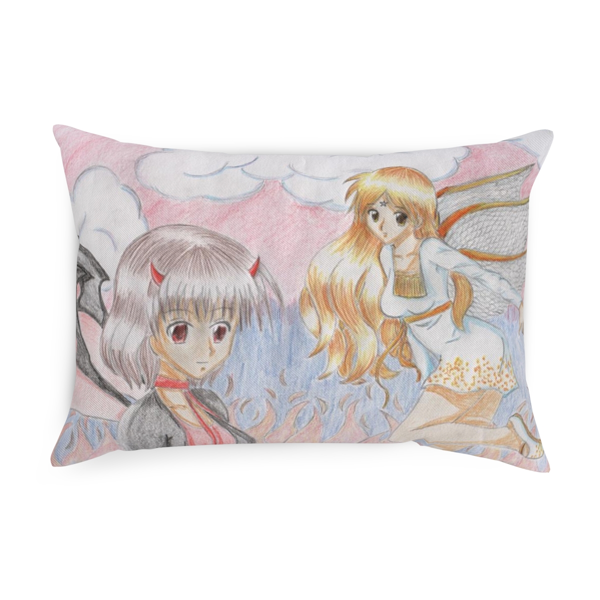 Cushion - Angel and Devil