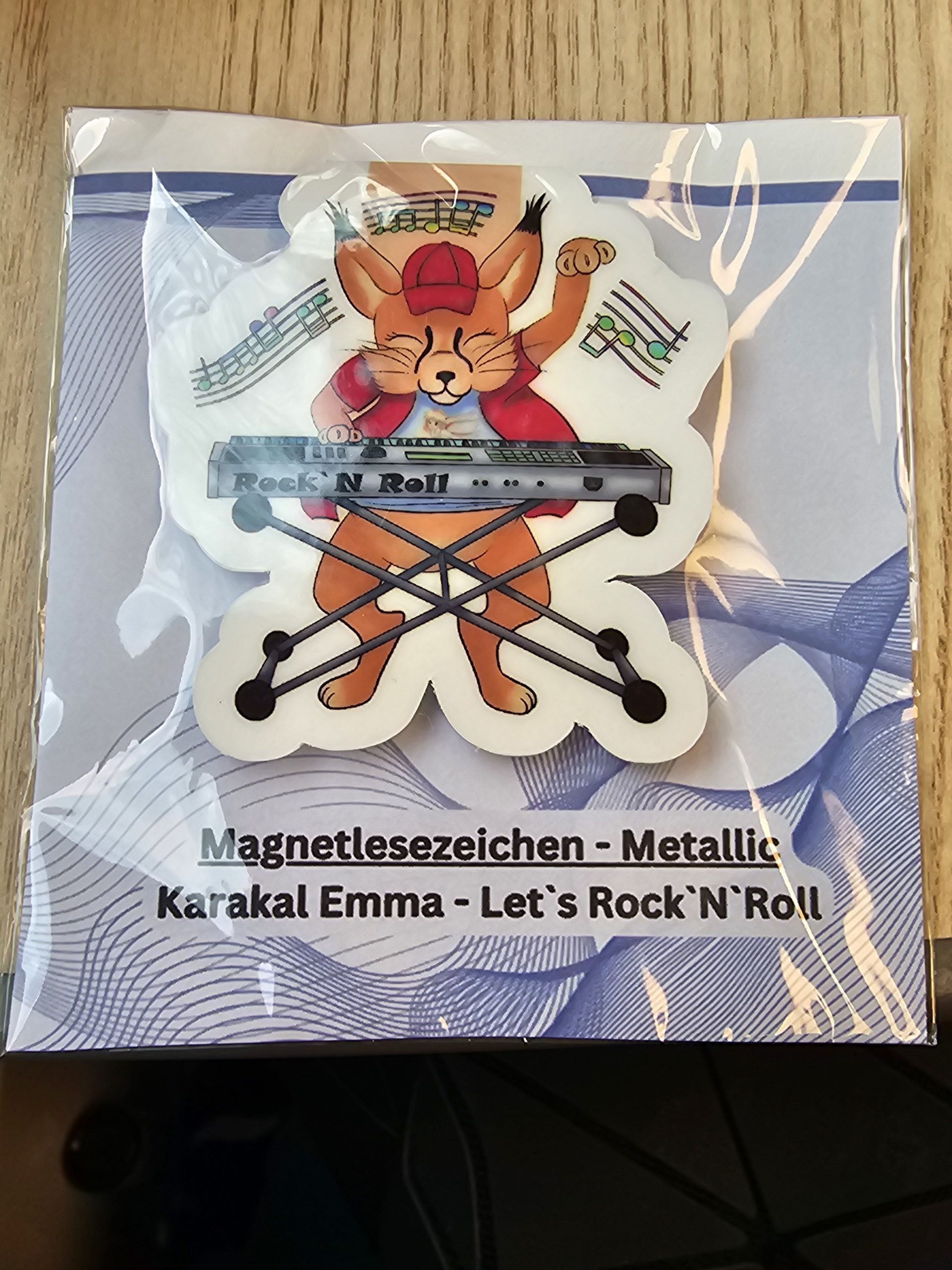 Karakal Emma - Let's Rock'N'Roll - Magnetlesezeichen - Metallic